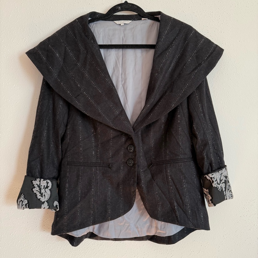Audrey Talbott Wool Blend Caped Collar Jacket Size 12